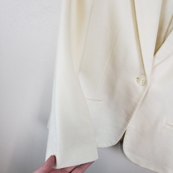Sag Harbor 100% wool cream color blazer size 8 - Picture 4 of 6